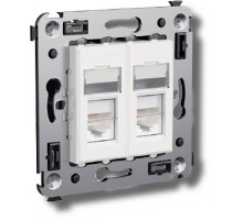 Розетка RJ-45 Avanti в стену двойная экранированная белое облако (4400364)