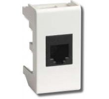 Розетка RJ-45 Viva 1 модуль белая (45037)