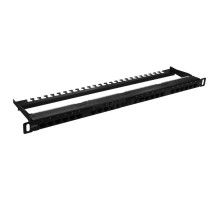 Патч-панель высокой плотности 19", 24п, UTP, Cat.5e, 0,5U (10-0404)