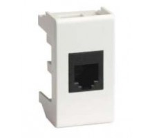 Розетка RJ-45 Viva 1 модуль белая (45038)