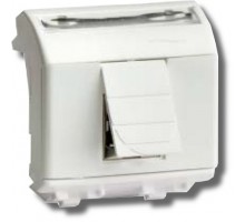 Розетка RJ-45 Brava 2 модуля белая (76655B)