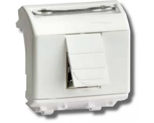 Розетка RJ-45 Brava 2 модуля белая (76655B)