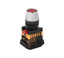 Кнопка ABLF-22 красный D22мм неон 1з+1р (BBT10-ABLF-K04)