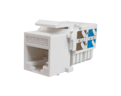 Модуль-вставка Keystone Кат5е, инстр.зад, белый UTP (10-0313)