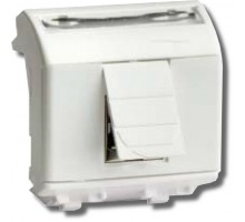 Розетка RJ-45 Brava 2 модуля белая (76642B)