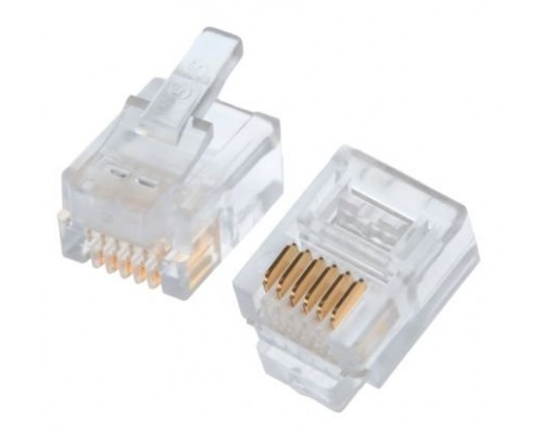 Коннекторы 6P6C (RJ-11) (100шт) (10-0228)
