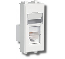 Розетка RJ-45 Avanti 1 модуль экранированная белое облако (4400361)