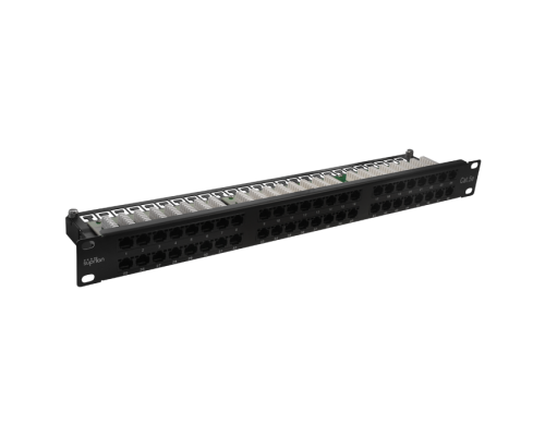 Патч-панель высокой плотности 19", 48п, UTP, Cat.5e, 1U (10-0406)
