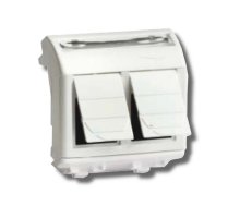Розетка RJ-45 Brava 2 модуля белая (76643B)