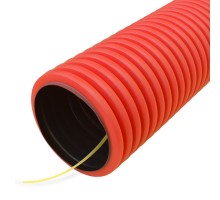 Труба гибкая двустенная D=90, с зондом, красная (Промрукав) (PR15.0029)