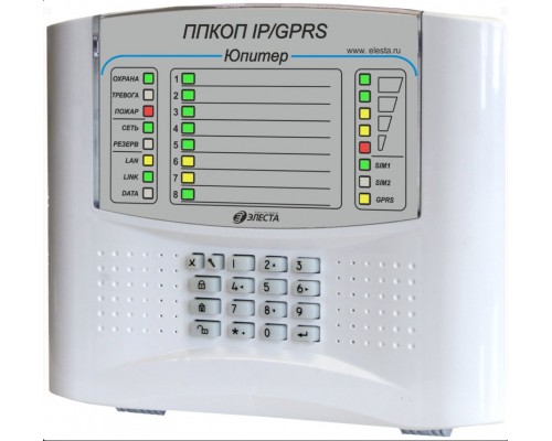 Юпитер-1833 (8 IP/GPRS), пластик, встроенная клавиатура