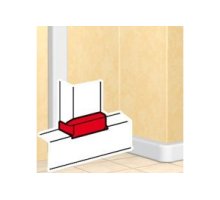 Отвод плоский для короба DLP 35х105, 50х150, крышка 65мм (010737)