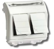 Розетка RJ-45 Brava 2 модуля белая (76459B)