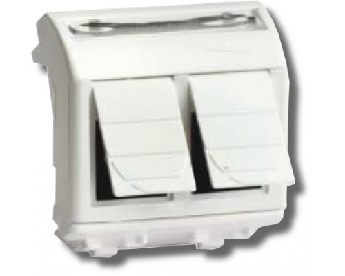 Розетка RJ-45 Brava 2 модуля белая (76459B)