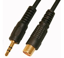 Jack (ш) моно, 3,5мм - RCA (гн.) со шнуром 0,3м