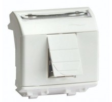 Розетка RJ-45 Brava 2 модуля слоновая кость (75655S)