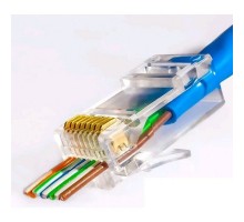 RJ-45 джек сквозной (8P8C) (100 шт)