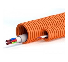 Труба ПНД тяжёлая безгалогенная (HF), оранжевая, с зондом D=20 (PR02.0033)
