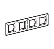 Рамка на 2+2+2+2 модуля (четырехместная), белая (75014W)