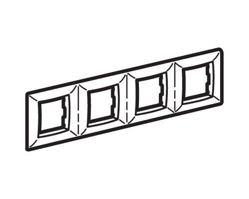 Рамка на 2+2+2+2 модуля (четырехместная), белая (75014W)