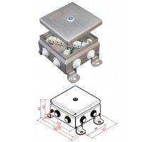 КМ-О (12к)-IP54-1212, 8 вводов, нержавейка