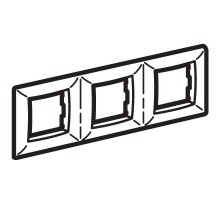 Рамка на 2+2+2 модуля (трехместная), слон. кость (75013O)