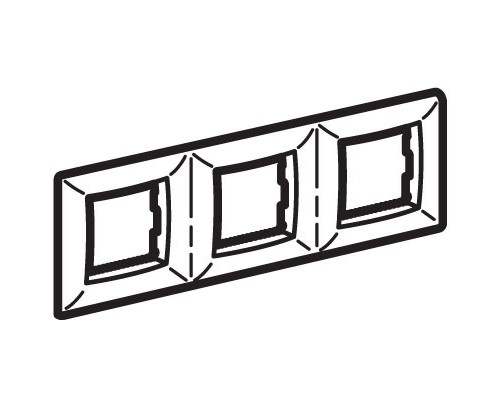 Рамка на 2+2+2 модуля (трехместная), слон. кость (75013O)