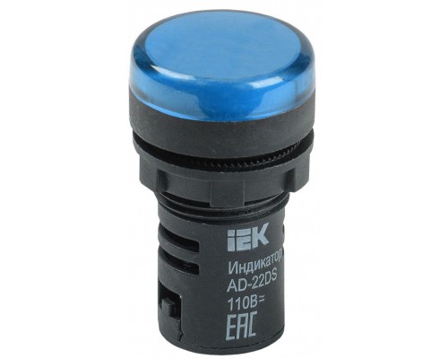 Лампа AD22DS (LED) D=22 мм синий (BLS10-ADDS-024-K07)