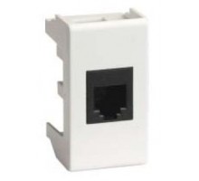 Розетка RJ-45 Viva 1 модуль белая (45048)