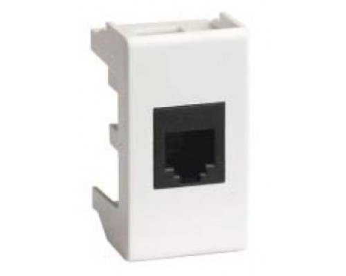 Розетка RJ-45 Viva 1 модуль белая (45048)