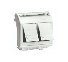 Розетка RJ-45 Brava 2 модуля слоновая кость (75459S)