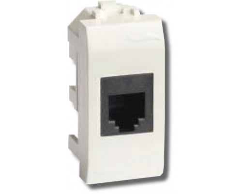 Розетка RJ-45 Brava 1 модуль белая (76646B)