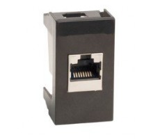 Розетка RJ-45 Viva 1 модуль черная (45238)