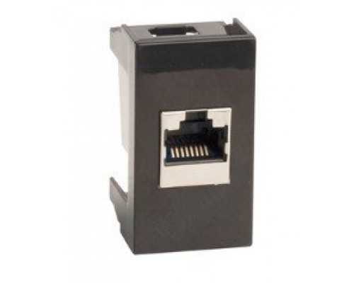 Розетка RJ-45 Viva 1 модуль черная (45238)