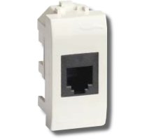 Розетка RJ-45 Brava 1 модуль белая (76457B)