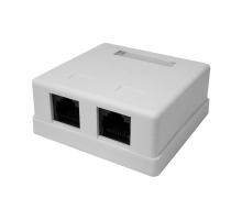 Розетка настенная RJ-45, 8P8C, Cat.5e, 2 порта UTP (10-0309)