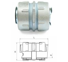 Муфта соединительная для металлорукава МСМ-38 (zeta40814)