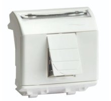 Розетка RJ-12 Brava 1 разъем 2 модуля слоновая кость (75121S)
