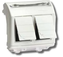 Розетка RJ-45 Brava 2 модуля белая (76656B)