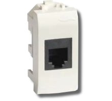 Розетка RJ-12 Brava 1 модуль белая (76120B)