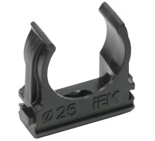 Держатель с защёлкой D=25, черный (CTA10D-CF25-K02-100)