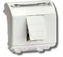 Розетка RJ-12 Brava 2 модуля белая (76121B)