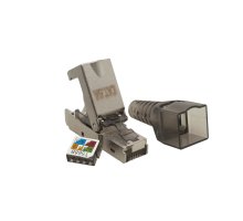 Коннектор 8P8C STP 6A (RJ-45) безынструментальный (10-0240)