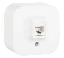 QUTEO Розетка компьютерная RJ45 кат.5E UTP, открытой установки, белый (782224)