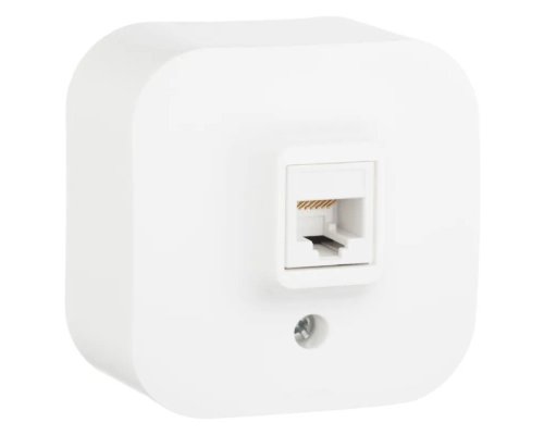 QUTEO Розетка компьютерная RJ45 кат.5E UTP, открытой установки, белый (782224)