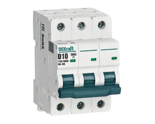 ВА-105 3P 10А D 10кА (13224DEK)