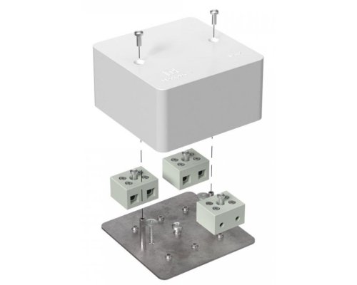 Коробка огнестойкая для кабель-канала Е15-Е120 RAL9003 85х85х45 (40-0460-FR10.0-6) (Промрукав)