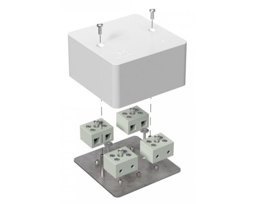 Коробка огнестойкая для кабель-канала Е15-Е120 RAL9003 85х85х45 (40-0460-FR2.5-8) (Промрукав)