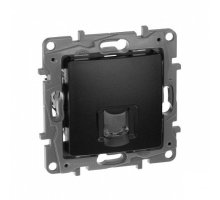 ETIKA розетка компьютерная RJ45, 6E UTP, скрытой установки, антрацит (672653)