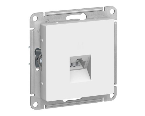 AtlasDesign розетка RJ45, кат.5Е, 1-местная, скрытой установки, механизм, белый (ATN000183)